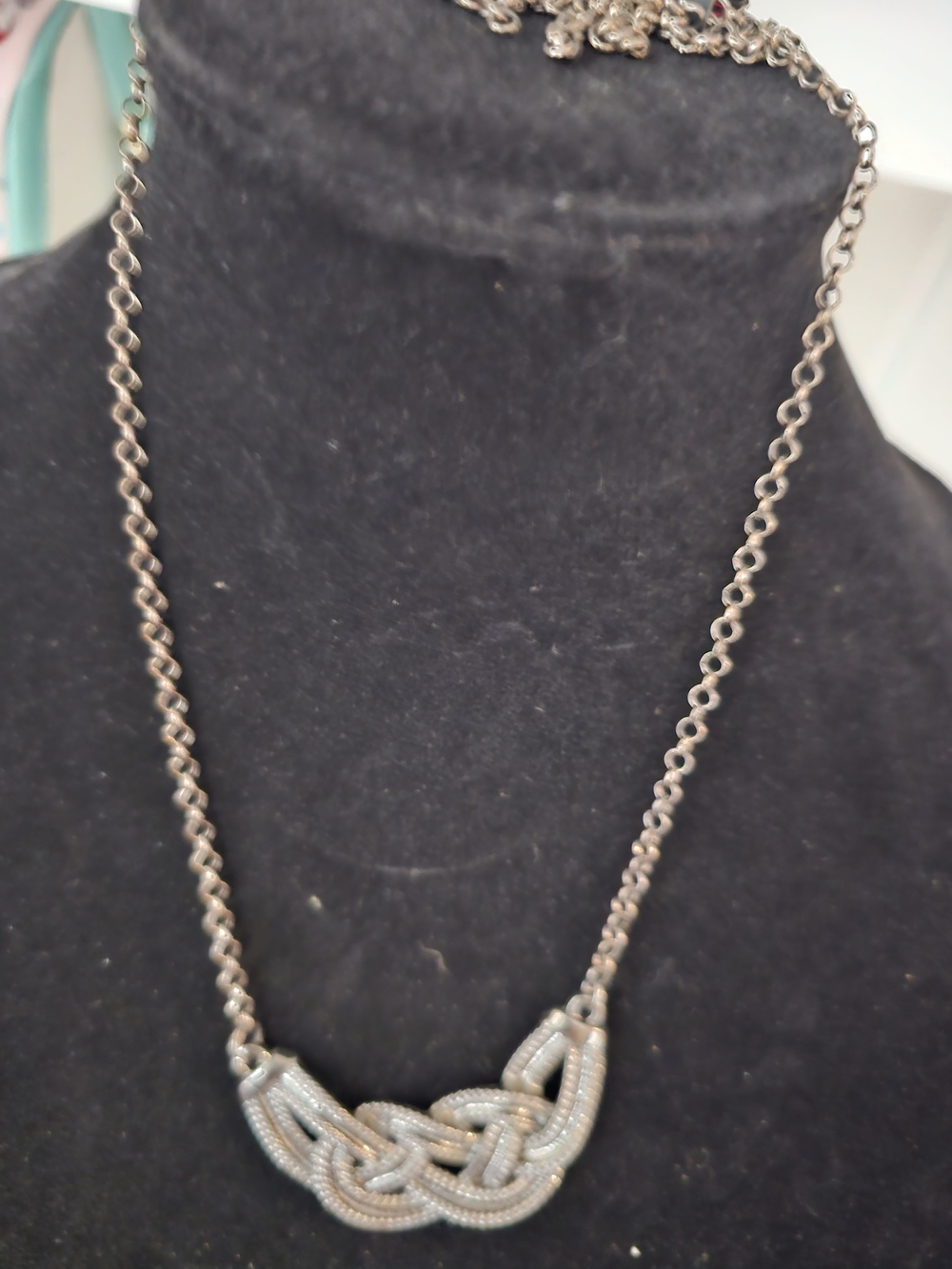 paparazzi Black Knotted Statement Necklace